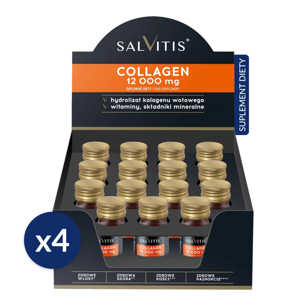 Zestaw Salvitis Collagen, kolagen do picia, płyn, 30 ml x 60 szt.